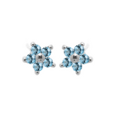Blue Topaz Stars Earrings